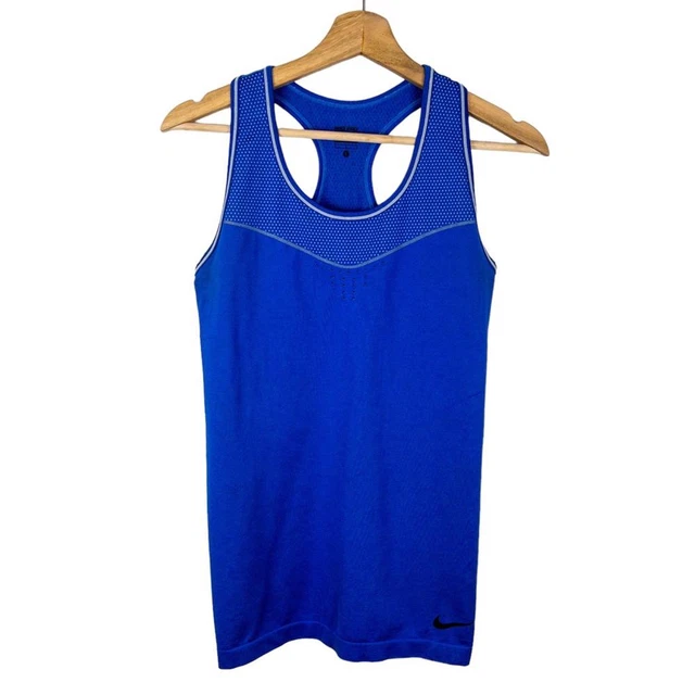 Nike Pro Womens HC Limitless Tank Top Blue Racerback Size Large Athletic Gym