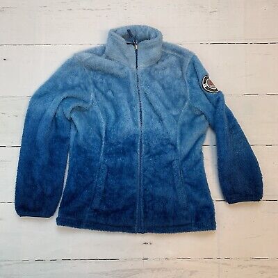 Reebok Blue Fuzzy Full Zip Jacket Girls Size Medium