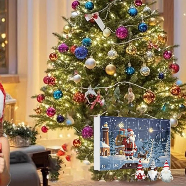 2025 GNOME ADVENT Calendar with 24 Plush Dolls for Christmas Festive ...