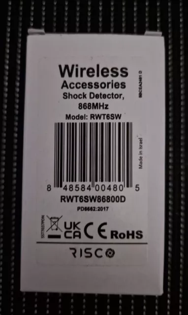 Risco kabelloser Stoßmelder RWT6SW weiß Lightsys CPX Agility 868 MHz
