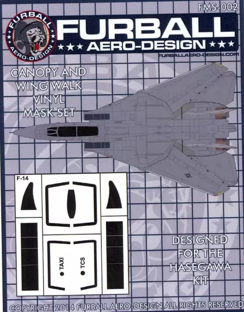 Furball Decals 1/48 GRUMMAN F-14 TOMCAT Canopy & Wing Walk Vinyl Mask Set