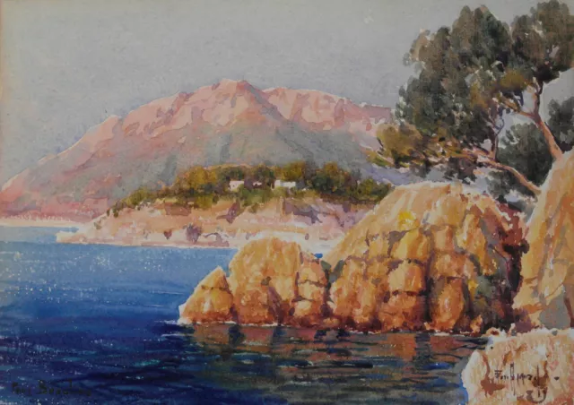 Emile Appay. Près Beaulieu. Aquarelle v743