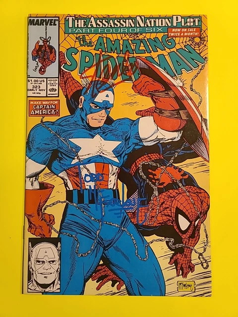 AMAZING SPIDER-MAN #323 NM-9.2 SIGNED STAN LEE & TODD MCFARLANE! Marvel 1989!