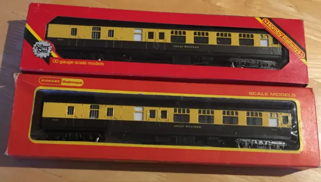 2x Hornby GWR Coaches 5014 OO GAUGE R932 Coach Brake 3rd