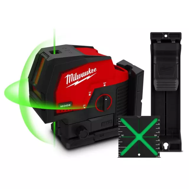 Milwaukee M12CPL-0C 12V Li-ion 38m Cross Line + 2 Plumb Laser - Skin Only