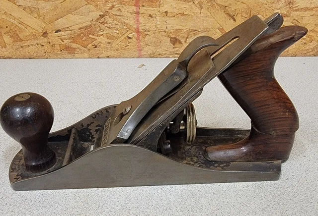 Vintage Stanley Bailey no. 4 C Hand Plane, Old Carpenter Woodworking Tool