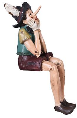 Pinocchio figure edge-seater vintage children sculpture fairy tale decoration