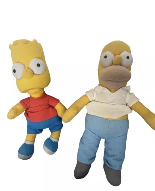 Original „The Simpsons“ Plüschtier Stoff Figuren Puppe BART u. Homer Simpson