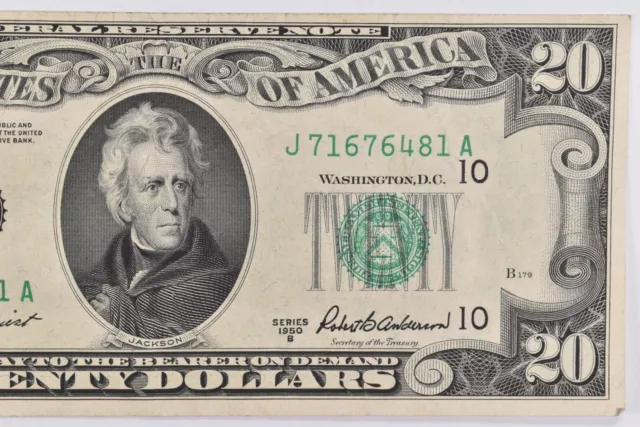 CRISP - 1950-B $20 Federal Reserve Note FRN Crisp Vintage *694