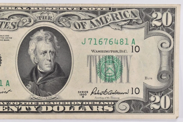 CRISP - 1950-B $20 Federal Reserve Note FRN Crisp Vintage *694