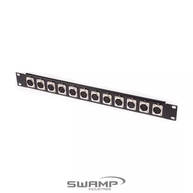 SWAMP Patch Panel - 12ch. XLR Female - 1RU 19 inch