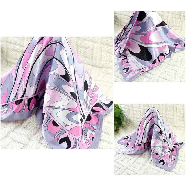 New 3Pcs 60cm Fashion Elegant Silk Satin Women Small Square Head Neck Scarf 287