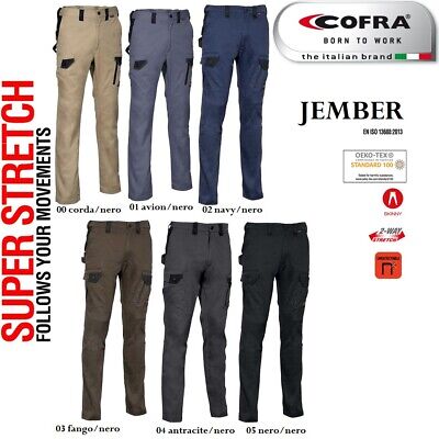 Pantaloni da Lavoro Multitasca COFRA modello JEMBER Elasticizzati Slim stretch