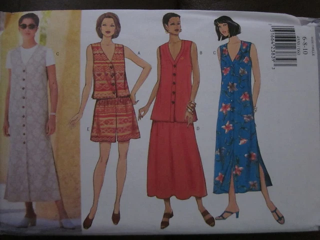 4550 Butterick SEWING Pattern Misses Dress Top Skirt Pants FF OOP SEW