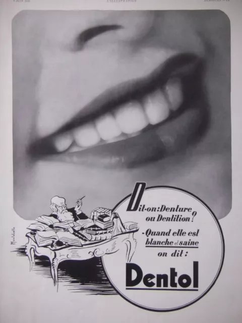 Publicité De Presse 1939 Dentifrice Dentol - Montebello - Advertising