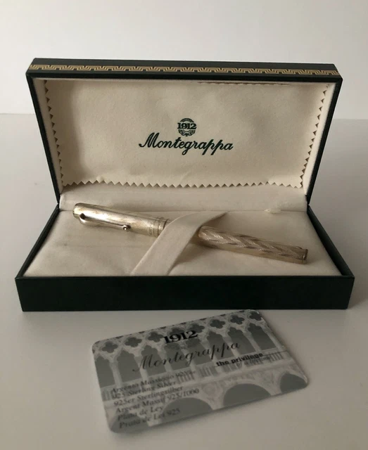 MONTEGRAPPA STERLING SILVER 925 Privilege Deco Pearl Grey Resin