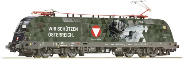 Roco 70491 1116 182-7 ÖBB Rh 1116 Livery Advertising “Bundesheer” Green