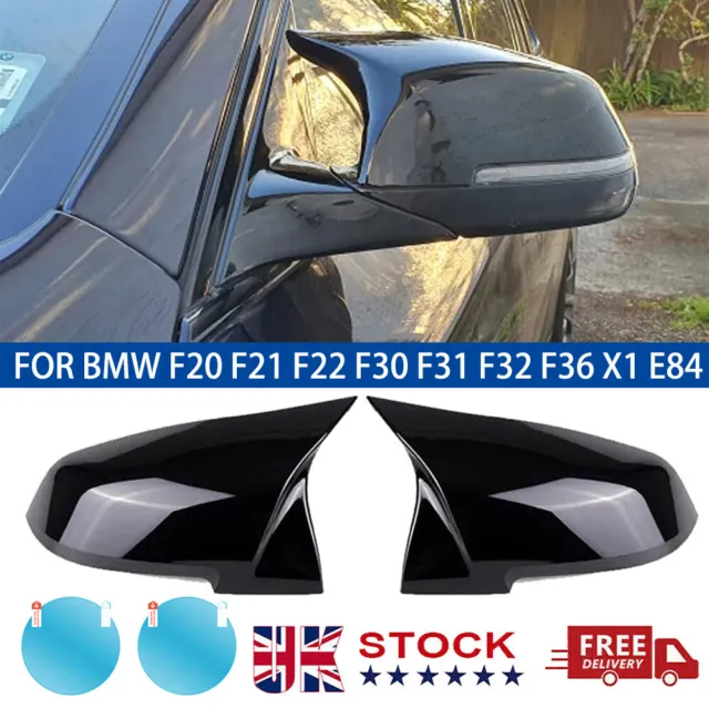 Wing Mirror Cover Cap Glossy Black For BMW F20 F21 F30 F31 F32 F36 X1 E84 F87 UK