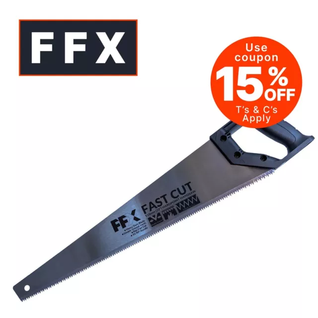 FFX QQ0102500080 20In 8Tpi 2-G Hardpoint Fast Cut Handsaw Wood Bahco Jak