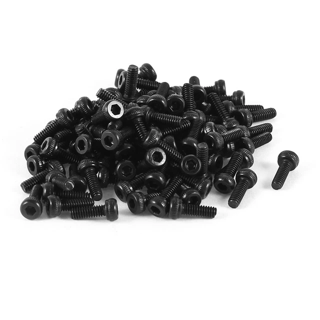 100pcs M2x6 12.9 En Alliage Acier Moleté hexagonale tête Métrique Boulons Vis