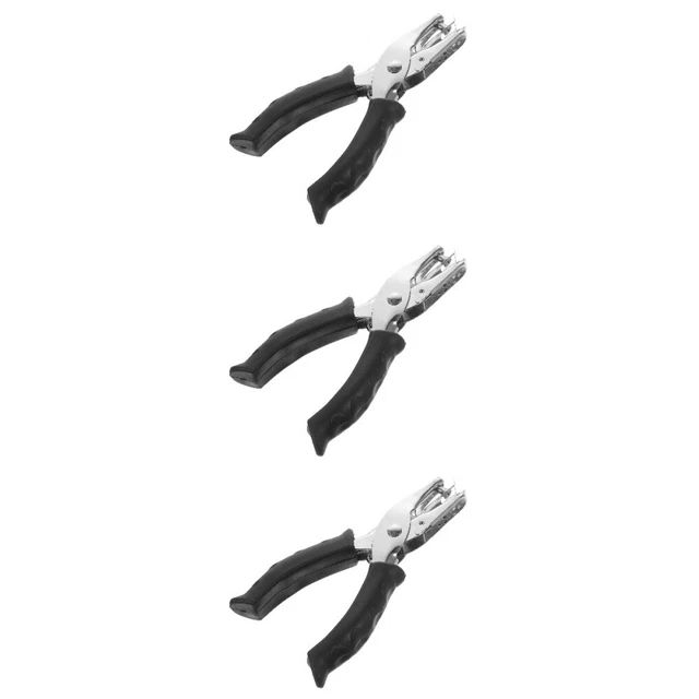 3 tarjetas de papel de oficina artesanías perforador perforador de un solo agujero etiqueta escolar