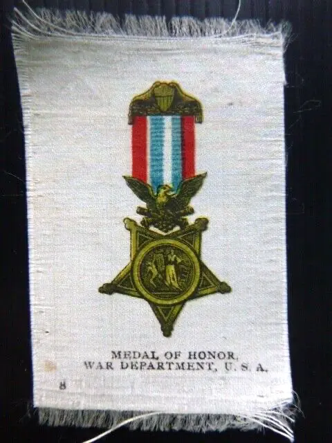 I.T.C. WW1 SILK 1915 "ORDERS AND MILITARY MEDALS" Medal of Honor WAR DEPT - USA
