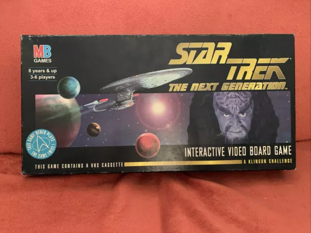 Star Trek The Next Generation Interactive VHS Video Board Game vintage 1994