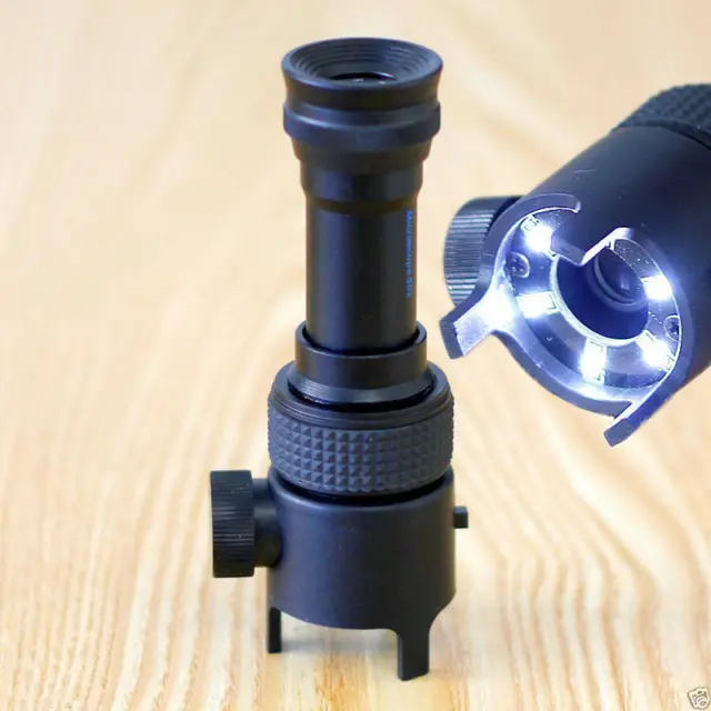 50XMini Portable Microscope Jewelry Loupe Diamond Tester Magnifier W/6 White LED