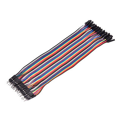 40pcs Dupont Wire jumpercables 20cm 2.54mm Stecker auf Buchse 1p-1p für Arduino 