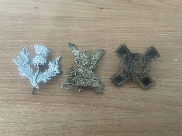 Scottish Thistle Pewter Cap Badge/brooch - Made In Scotland - Israel - Foto 2