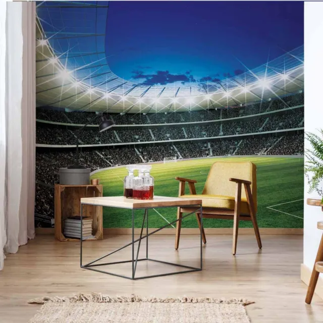144x100 pulgadas Dormitorio Papel pintado Fútbol Estadio Pared Mural Niños Habitación Verde