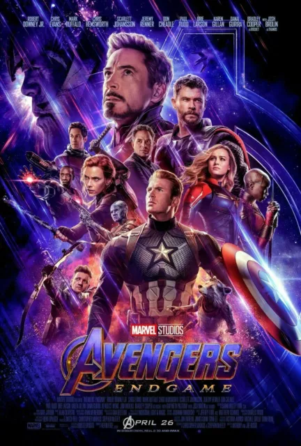 COMICS POSTER ~ Avengers Endgame Marvel Studios 2019 Robert Downey Jr. Movie NOS