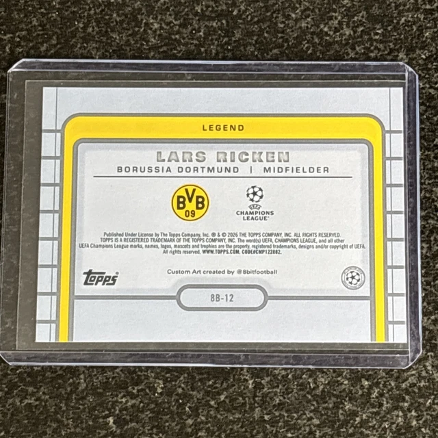 LARS RICKEN 8BIT Shots Insert 2025-26 Topps Flagship UCC Borussia ...