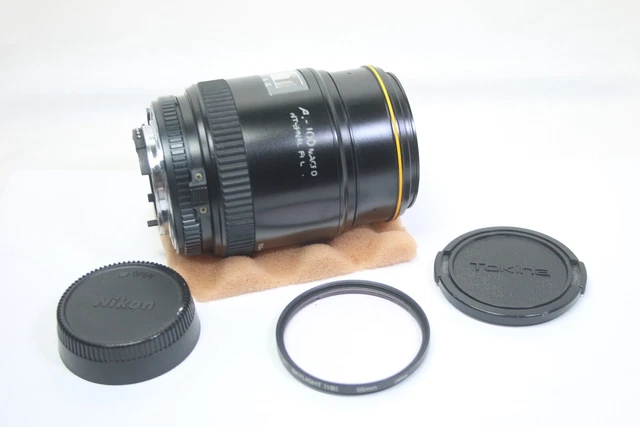 Tokina AT-X M 100mm F/2.8 AF Micro Macro Lens for Nikon From Japan w/Cap&Filter