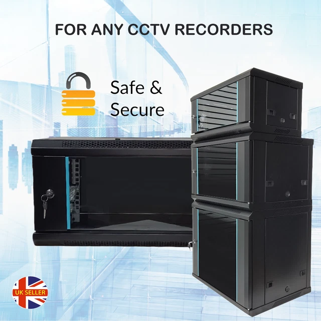 SERVER RACK DATA Network Cabinet BLACK Wall/floor Mounted lockable ...
