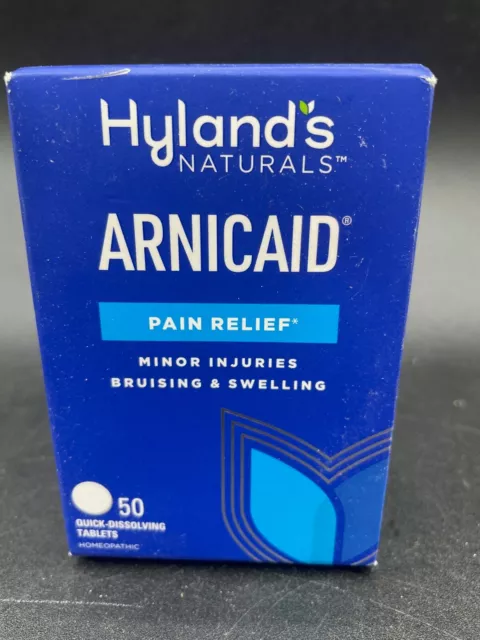 NEW Hyland's Naturals Arnicaid Pain Relief Injuries Bruising Swelling 50 08/2024