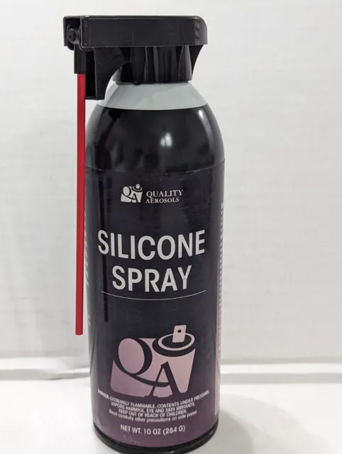 Silicone spray case of 12 -10 oz aerosol reduces friction won't stain fabrics.  