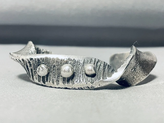 Gasp! Elevated Workmanship Hand Twisted Sterling Silver Vintage Navajo Bracelet