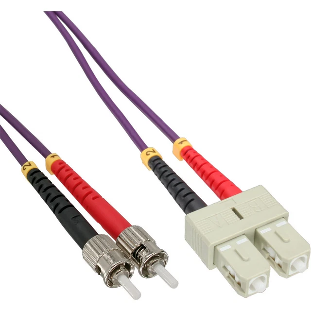 Cavo duplex in fibra ottica InLine®, SC/ST, 50/125μm, OM4, 1 m