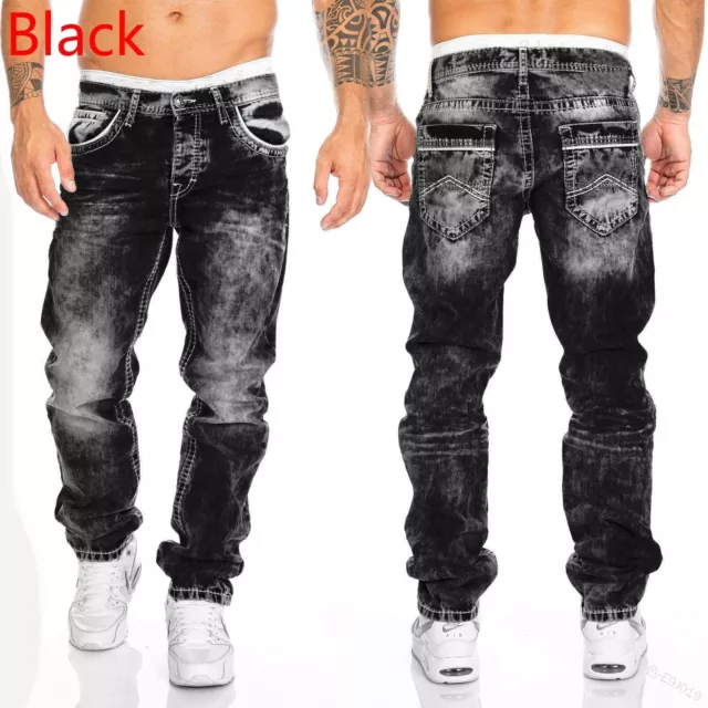 Mens Jeans Denim Shorts Capri Pants Relaxed Hip-Hop Hipster Baggy Loose  W30-W46 