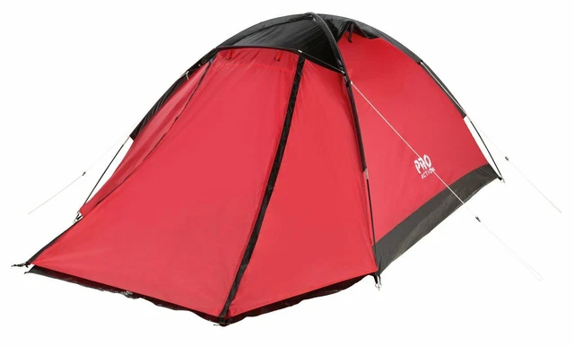 PRO ACTION 4 Man 1 Room Dome Camping Tent Red 39.99 PicClick UK