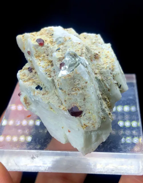 47 g Beautiful Red Garnet Crystals on Matrix Mineral Specimen From Skardu @Pak