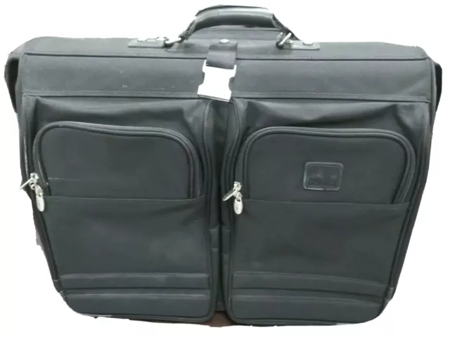 Dakota Ballistic Nylon 23" Wheeled Rolling Garment Bag Luggage Black