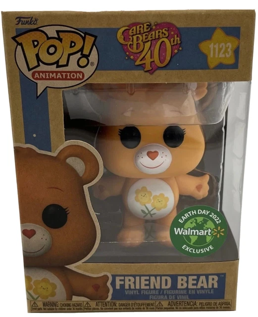 Funko POP! Animation #1123 Care Bears Friend Bear Walmart Earth Day w Soft Case