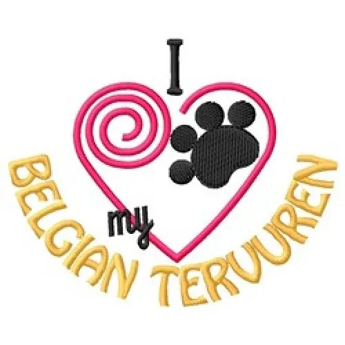 I Heart My Belgian Tervuren Ladies T-Shirt 1288-2 Size S - XXL