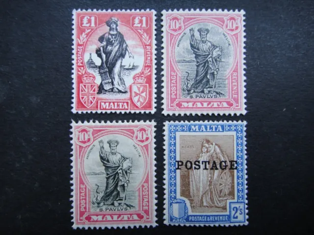 GB 1922-1930 Stamps MNH MALTA 1922-30 High Value UK