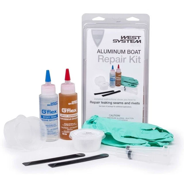EPOXY Fiberglass WEST SYSTEM 650k 650-K G/flex Aluminum Boat Repair Kit