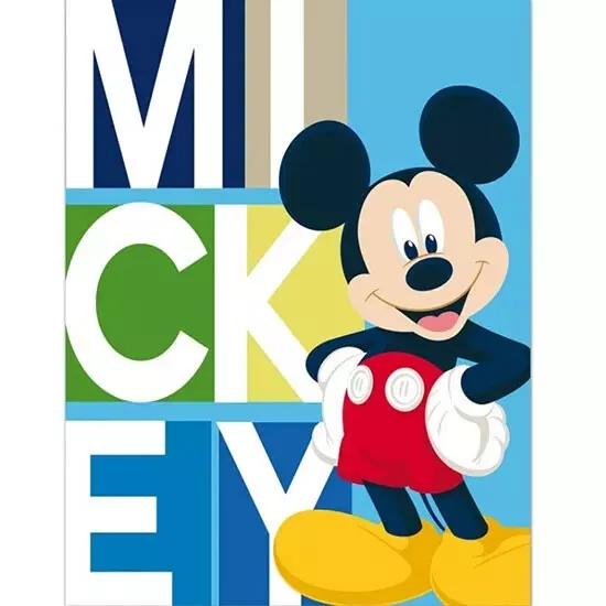 Disney Mickey Mouse Fleeced Blanket, Soft Touch 100x140cm Official Disney
