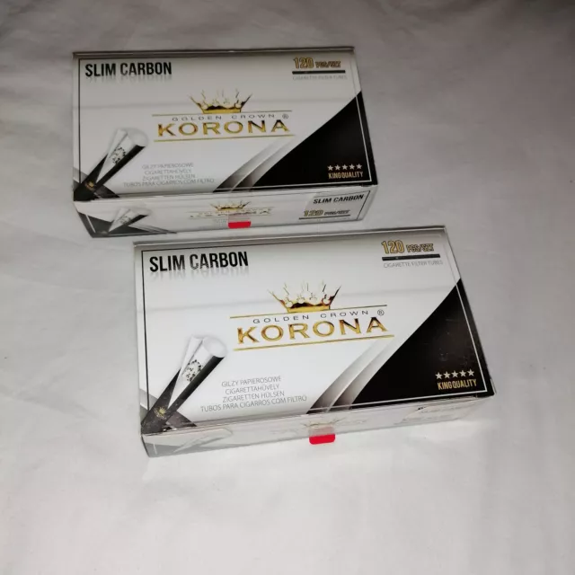 2400x KORONA Crown PINK Filter TUBES Tip Paper Smoking Cigarette