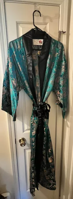 Peony Brand Shanghai China Beautiful Lknew Robe Oriental Duster Size 54 Kimono